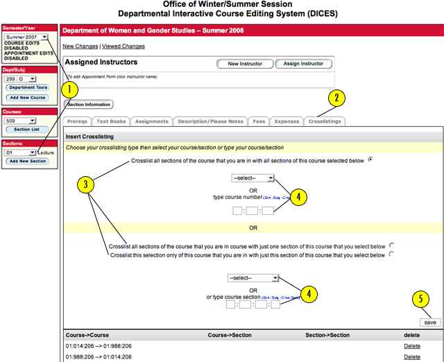 Creating course Crosslistings